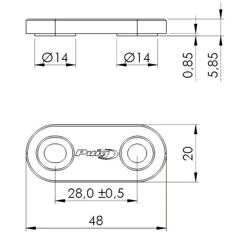 Puig Tapas Para Agujeros De Espejos Retrovisores Yamaha YZF-R1 2009-2014 - Imagen 2